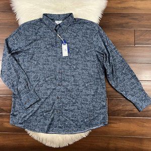 Southern Tide Blue Patterned Casual Button Down Shirt